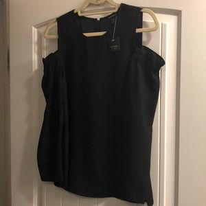 Black open shoulder blouse